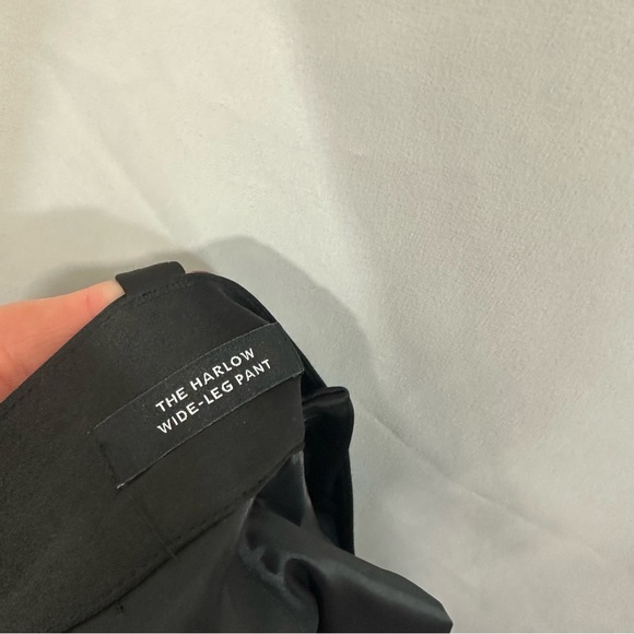 NWT Madewell The Harlow Wide Leg High Rise Satin Pants in Black - Picture 13 of 15